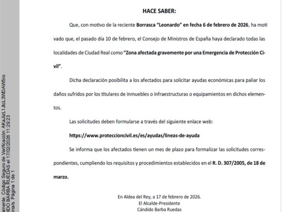 Bando ayudas borrasca Leonardo