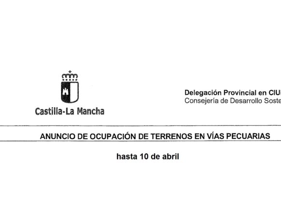 Anuncio de ocupación de terrenos en vías pecuarias